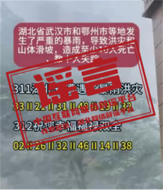 谣 言  湖北鄂州等地严重暴雨致山体滑坡23.png